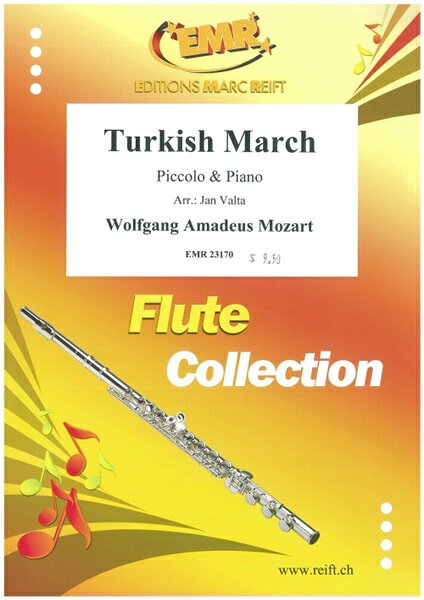 楽譜 【取寄品】MSOPI186 輸入 トルコ行進曲（モーツァルト）（ピッコロ+ピアノ）【TurkishMarch】【メール便を選択の場合送料無料】