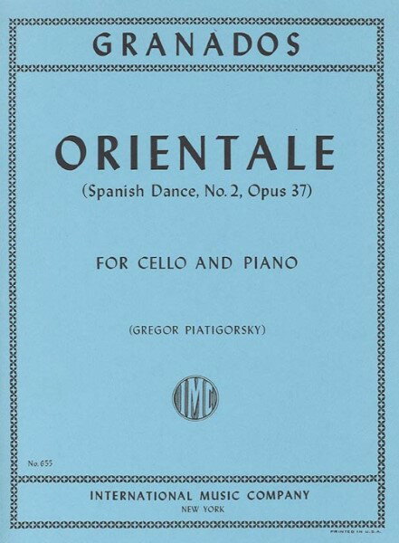 楽譜 MSOCH101 輸入 オリエンタル（スパニッシュ・ダンス・No.2）（エンリケ・グラナドス）（チェロ+ピアノ）