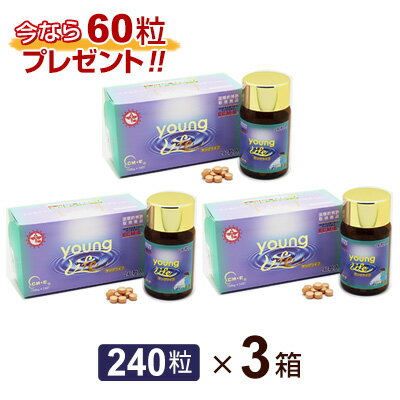 ヤングライフ (240粒)【3箱セット】今なら60粒プレゼント!!低分子ヒアルロン酸サプリメント ably