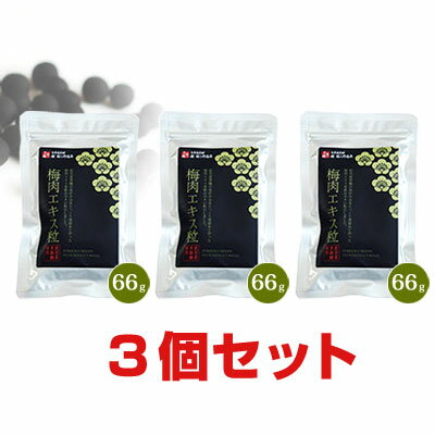 不老梅本舗 梅肉エキス粒 66g(約300粒)【3個セット】