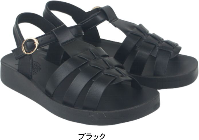 サンダル レディース グルカサンダル フラット ペタンコ ローヒール ストラップ コ...