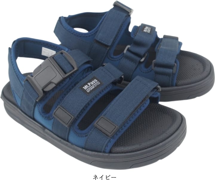 ワンタッチで履けるゴム入りベルト メンズ スポーツサンダル スポサン アウトドア ...