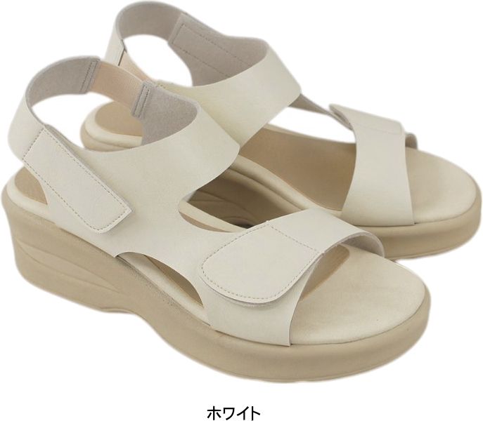 ファーストコンタクト サンダル レディース ウェッジソール ストラップ 脱げにくい...