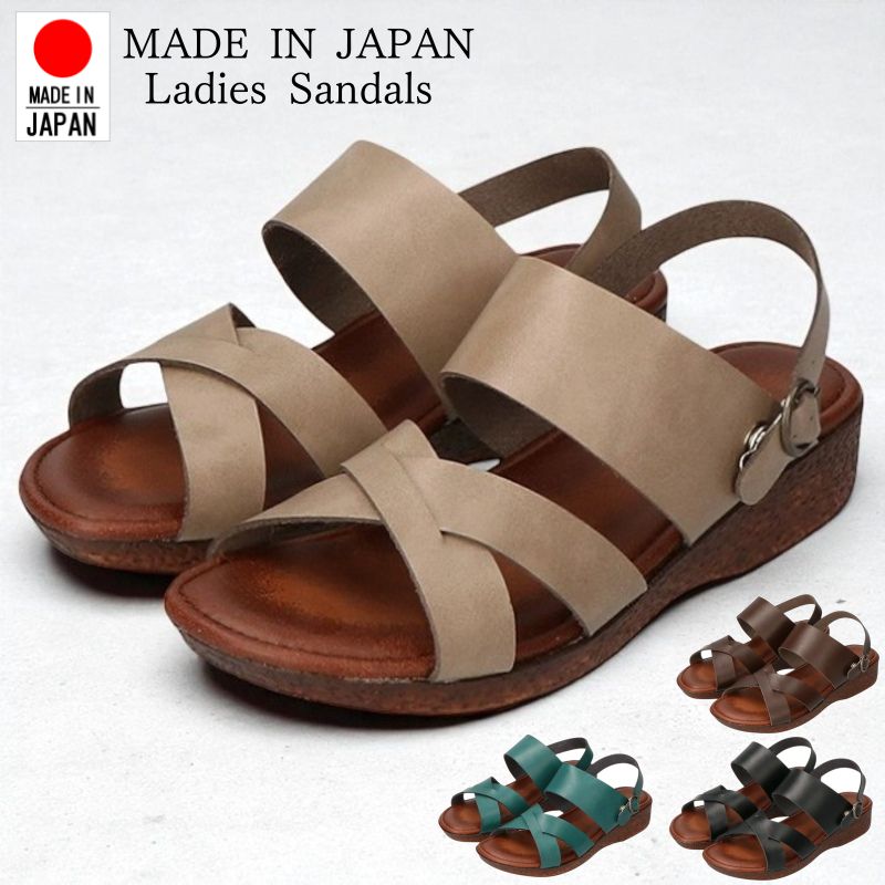 日本製 レディース サンダル 歩きやすい 疲れない 脱げない 柔らかい かかとあり 軽量 ストラップ ミュール おしゃれ サンタバーバラ ポロ＆ラケットクラブ 黒 外履き オフィス つっかけ 靴 母の日 nc3020