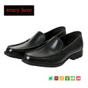 テクシーリュクス アシックス商事 texcy luxe 本革 革靴 ビジネス カジュアル シューズ ビジカジ モカシン スリッポン 黒 ブラック 3E ロングノ...