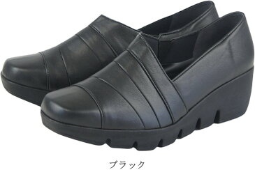 パンプス レディース 痛くない 歩きやすい ヒール 黒 靴 ウエッジ ソール 上品デザイン 美脚 厚底 ラウンドトゥ 仕事 コンフォート シューズ ファーストコンタクト nc39100