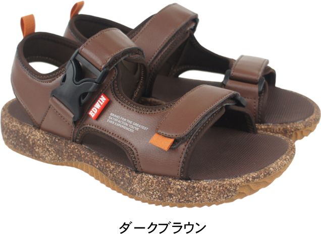 エドウィン EDWIN スポーツサンダル メンズ スポサン シャワーサンダル ベルクロ ...