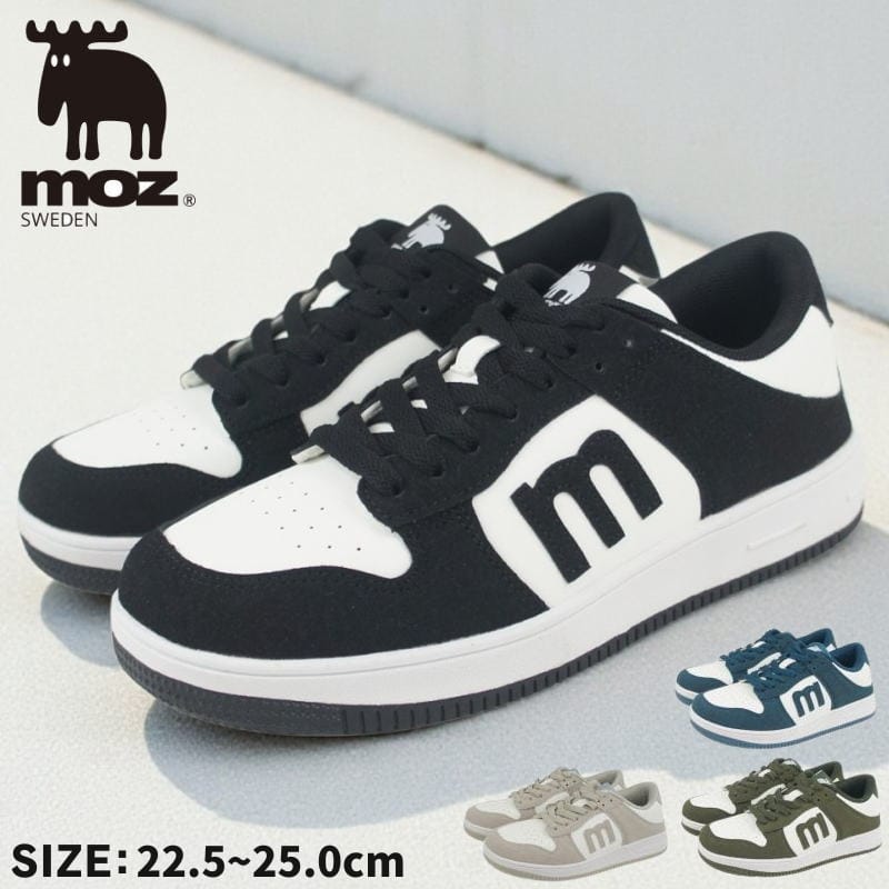 乐天商城 - モズ moz スニーカー レディース 靴 おしゃれ かわいい シンプル 軽量 軽い クッション スウェーデン 北欧 春 夏 秋 冬 厚底 歩きやすい 通勤 通学 疲れない 黒 ブラック ブランド armoz833