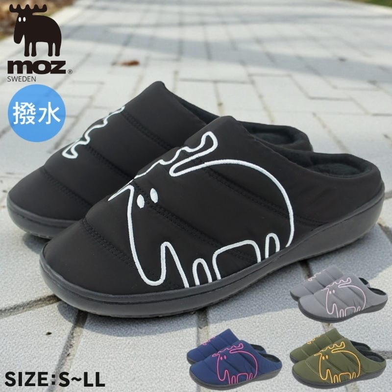 モズ moz レディース サボサンダル クロッグ サンダル つっかけ 靴 裏起毛 暖かい 軽量 アウトドア キャンプ ブラック 黒 女性 母の日 作業靴 秋 冬 armoz477