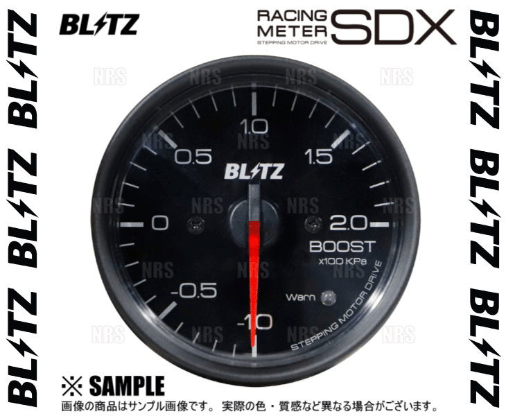 BLITZ �֥�å� RACING METER �졼���󥰥᡼����SDX ��60 BOOST/�֡����ȷ� 1.0��2.0 �� 100kpa �ŵ��� (19601