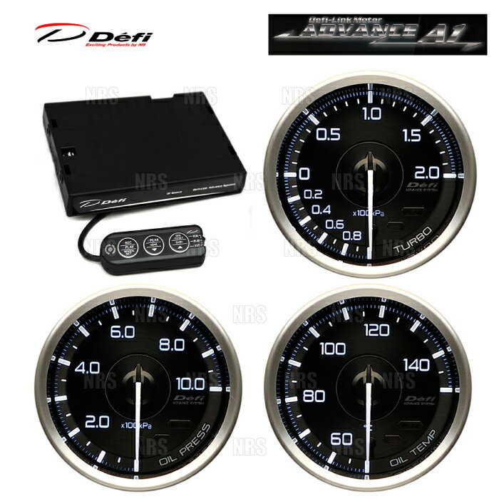 Defi(デフィ) Racer Gauge Style98 Hommage 圧力計 黒文字板/赤指針【グリーン照明】 品番：DF16804