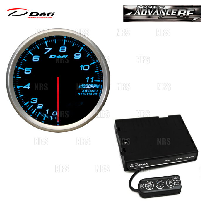 Defi デフィ アドバンスBF 2点セット 青/ブルー φ80 タコメーター(エンジン回転計)/コントロールユニットSE 0〜11000RPM (DF20203