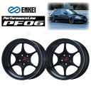ENKEI エンケイ PF06 (M/BK マシニングブラック/ミドルフェイス) 8.5J x 18インチ +45 PCD100 5穴 2本セット (PF06-E010-MBK-2S