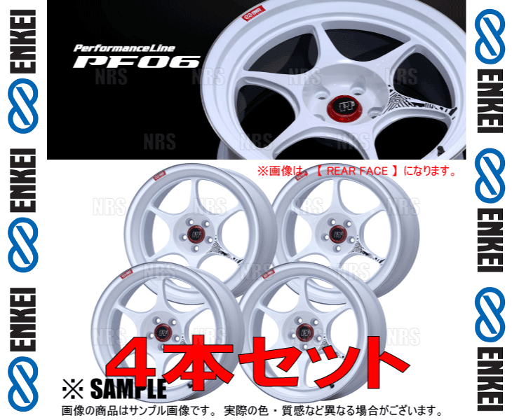 ENKEI エンケイ PF06 (M/W マシニングホワイト/ミドルフェイス) 9.0J x 18インチ +28 PCD114.3 5穴 4本セット (PF06-E015-MWH-4S