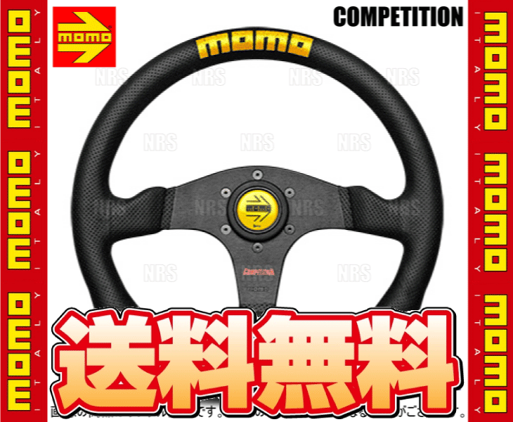 MOMO モモ COMPETITION コンペティション 350mm ブラックエアーレザー ブラックス...