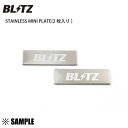 数量限定 大特価 正規品 BLITZ ステンレス ミニロゴプレート(2枚入り) サイズ:W50mm×H10mm (18925