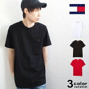 TOMMY HILFIGER トミーヒルフィガー Tシャツ ベーシック コットン コア フラッグ Basic Cotton Core Flag 09T3139 クルーネック インナー ナイトウェア 下着 コットン 無地 FLAG 大きいサイズ クールビズ 黒 白 赤 メンズ 男性【あす楽対応】 【メール便対応】