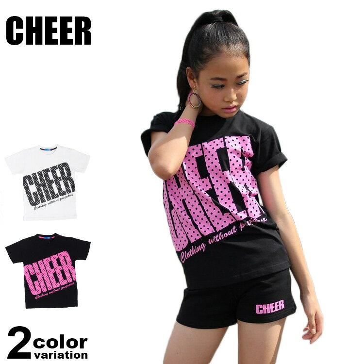 【cheer tシャツ】 チアー CHEER Tシャツ 半袖 レディース タイトフィット ビッグロゴ CX813232 (cheer tシャツ パーカー トップス チアー) 【あす楽対応】 【メール便対応】