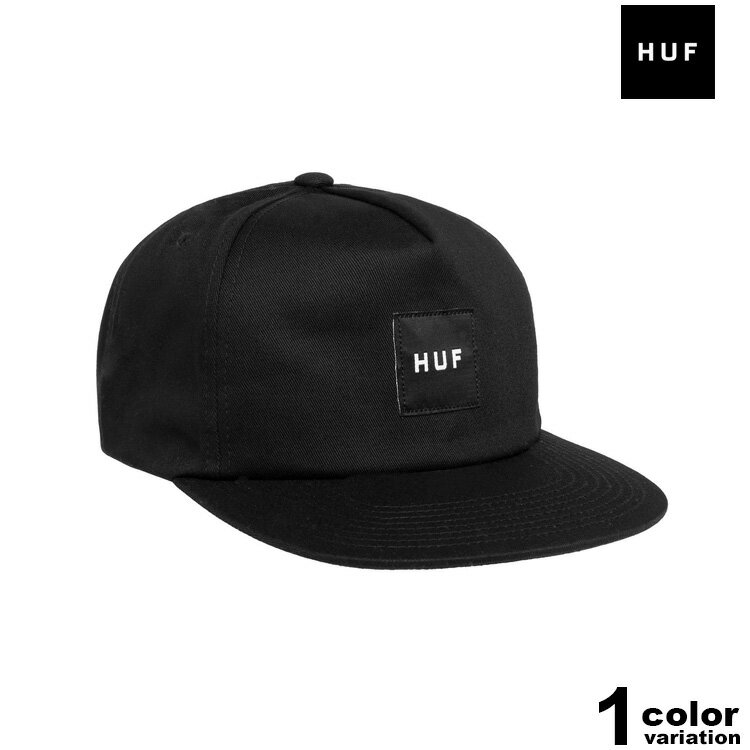 HUF ハフ キャップ スナップバック ベースボールキャップ ESS. UNSTRUCTURED BOX LOGO SNAP BACK CAP [HT00544] 【huf 帽子 キャップ メンズ レディース スケーター ストリート スケボー カジュアル シンプル スポーティ ロゴ】【あす楽対応】