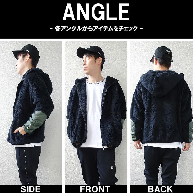 reversal リバーサル ボア フリース パーカー URBAN BOA FLEECE BIG SILHOUETTE SWEAT PARKA rv21aw207 ビックシルエット ボア フリース ジャケット 格闘技 ブラック M L XL XXL