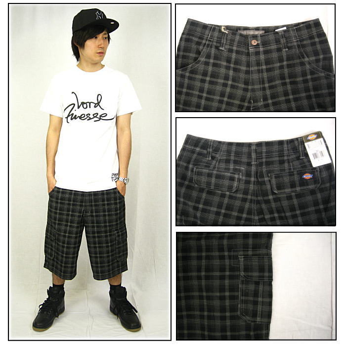 Dickies（ディッキーズ）6ポケットカーゴショートパンツ/ブラック[SPBF]【ダンス/衣装/ヒップホップ/カジュアル/メンズ/ストリート/ジーンズ/ボトムス/チノパン/2011年夏物新作】【あす楽対応】