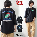 ネスタブランド NESTA BRAND Tシャツ 6分袖 ネスタ Tシャツ メンズ グラフィックアート 6分袖T 233NB1110B (nesta brand tシャツ トップス ネスタ XXL 2XL 3L) 【あす楽対応】 【メール便対応】