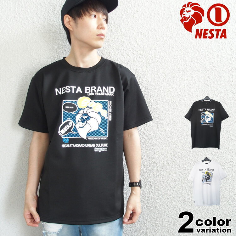 ネスタブランド NESTA BRAND Tシャツ 半袖 メンズ DRY アメコミ グラフィック Tシャツ (nesta brand tシャツ トップス ネスタ 吸水 速乾 212NB1019) 【あす楽対応】 【メール便対応】