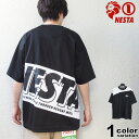 ネスタブランド NESTA BRAND Tシャツ 半袖 ネスタ Tシャツ メンズ ドライ ドロップショルダー 切替 ビッグロゴ T 232NB1011 (nesta brand tシャツ トップス ネスタ 2XL 3XL) 【あす楽対応】 【メール便対応】