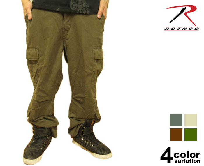 ROTHCO（ロスコ）6ポケットヴィンテージカーゴパンツ(4色)[rothco-vintagecamocargopants]【メンズ/カジュアル/軍/ミリタリー/ジーンズ/ボトムス】【あす楽対応】