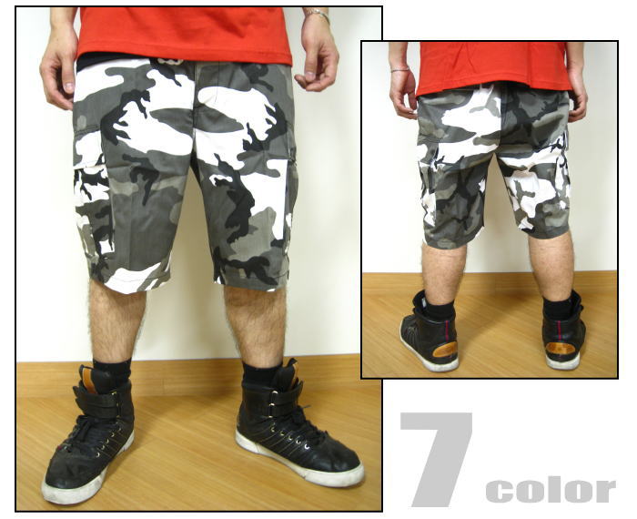 ROTHCO（ロスコ）迷彩柄カーゴショートパンツ(7色)[rothco-camoshortpants]【メンズ/カジュアル/半ズボン/軍/ミリタリー/ジーンズ/ボトムス】【あす楽対応】