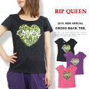 リップクイーン RIPQUEEN Tシャツ 半袖 レディース フィットネス ズンバウェア ズンバ ウェア (ダンス tシャツ フィットネスウェア ジム カットソー トップス lb-1101) 【あす楽対応】 【メール便対応】