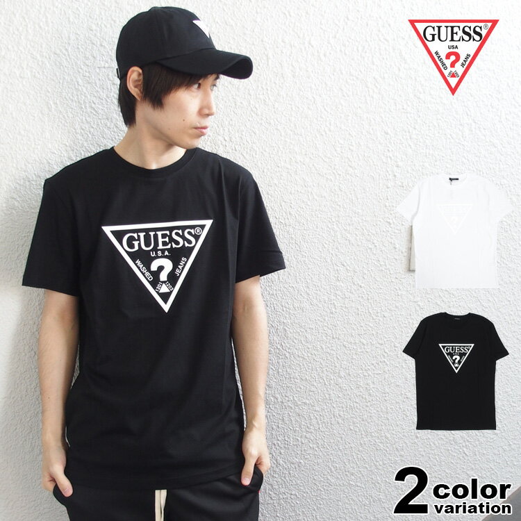 ゲス GUESS Tシャツ 半袖 メンズ レディース Original Triangle Logo PVC Print Tee (guess tシャツ トライアングル ロゴ ティーシャツ T-SHIRTS カットソー トップス MJ2K9406MI)【メール便対応】のサムネイル
