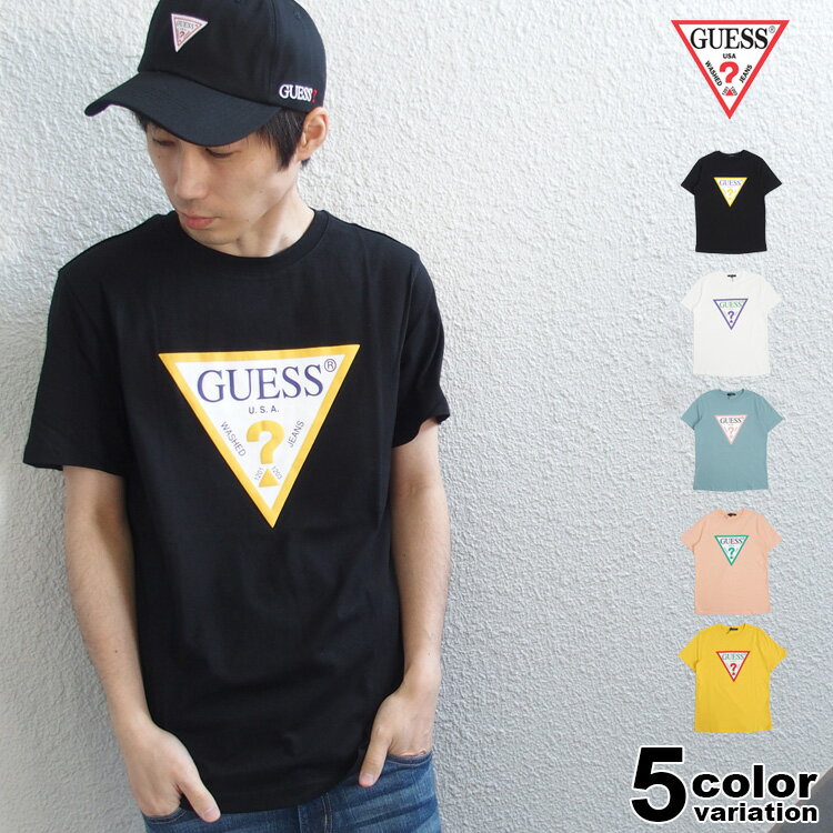 ゲス GUESS Tシャツ 半袖 メンズ レディース TRIANGLE LOGO TEE (guess tシャツ トライアングル ロゴ T-SHIRTS カットソー トップス MJ2K9415) 【メール便対応】のサムネイル