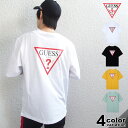 ゲス ペアTシャツ ゲス GUESS ビッグ Tシャツ 半袖 メンズ レディース Original Triangle Logo Back Print S/S Tee (guess tシャツ ビッグロゴ ティーシャツ T-SHIRTS カットソー トップス MJ2K9418) 【あす楽対応】 【メール便対応】