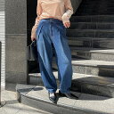 【AnnaKerryアンナケリー68243601】ダブルタックコクーンデニムパンツ(4)