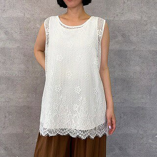 サイズ Size（38サイズ) 身丈　75cm 身幅　52cm 裾幅　60cm 肩幅　38.5cm AH 21cm モデル162cm 規格 ■生産地：企画：日本　生産：中国 ■素材・成分：Quality （本体） ポリエステル　100％ （別布） ポリエステル　100％ 洗濯：手洗い可 インナーとして裾から出して着たり、一枚でも着映えして 柄を楽しんだりコーディネートが色々できます ヒップが隠れる長さなので安心して着用していただけます