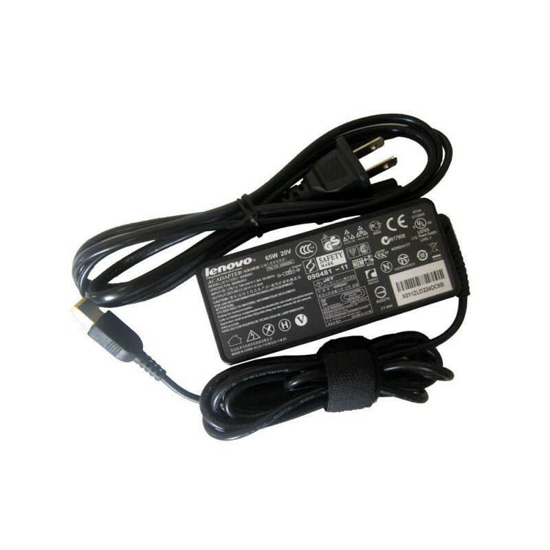 【PSE認証済み】純正新品 Lenovo レノボ A17-065N2A 角型ACアダプター 65W 20V 3.25A 電源ケーブル付属 ※Type-C型ではありません。A19-065N2A代替品