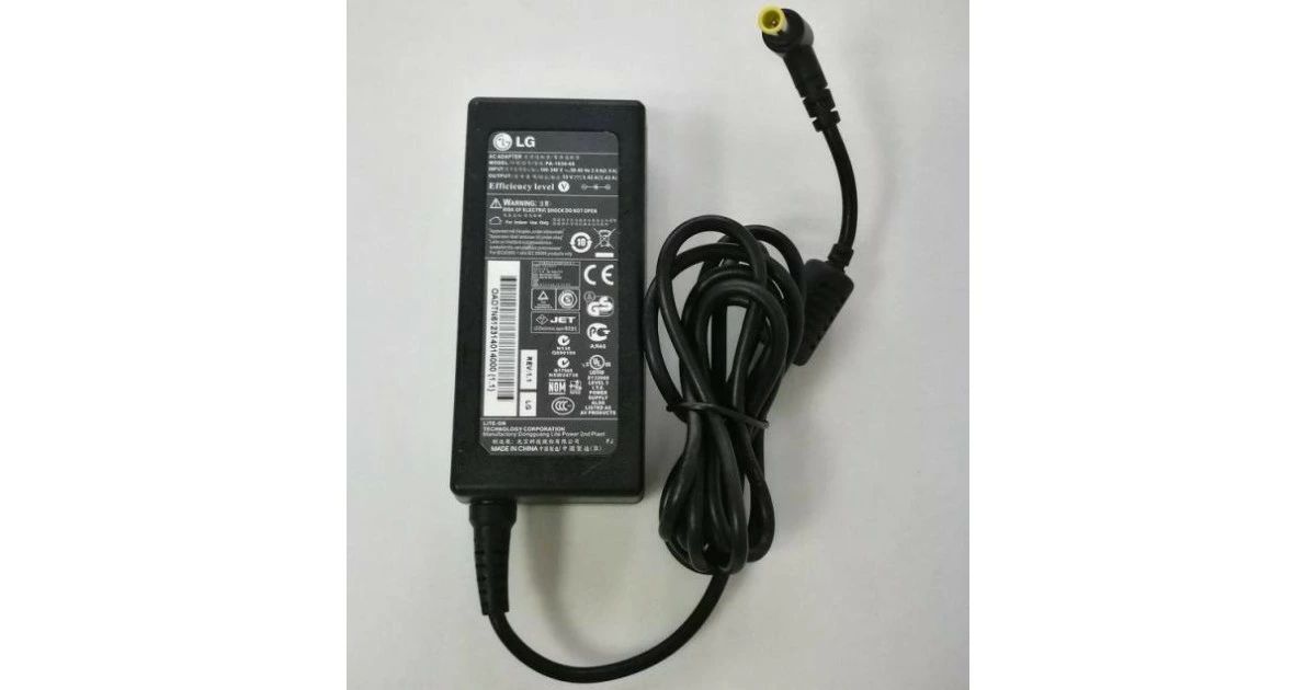 【PSE認証済み】純正新品 LG 19V 3.42A 65W 液晶用ACアダプター PA-1650-68 電源ケーブル付属