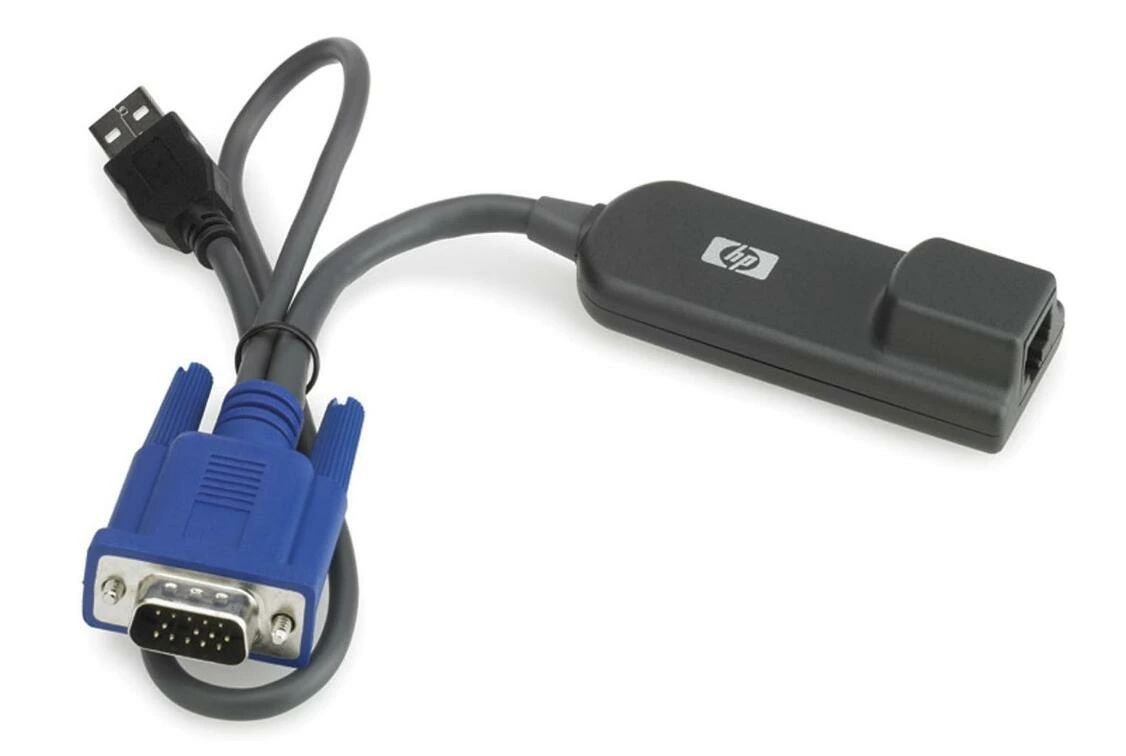 �������� HP 396633-001 USB�����ץ��� - ���ƥ���5 (CAT5) �����֥����Ѥ���CAT5 �����С����󥽡��륹���å� KVM����³��ǽ ...