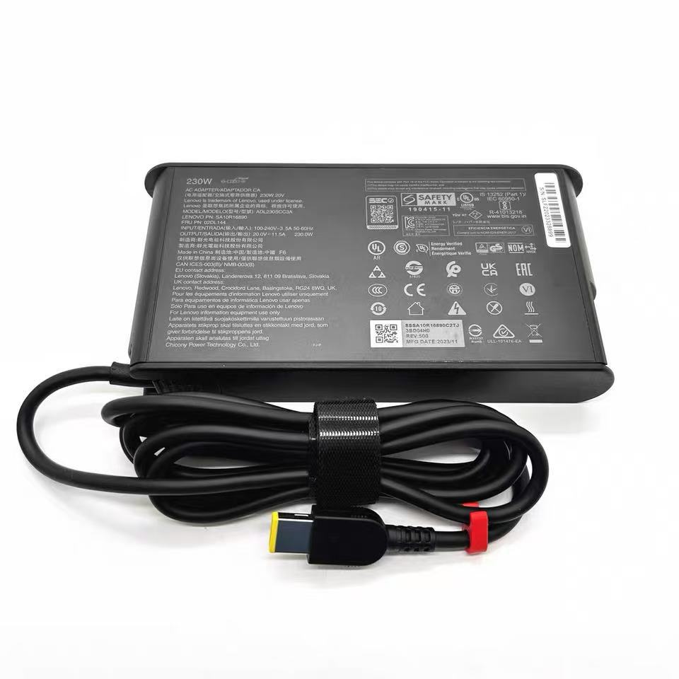 新品 純正 レノボ・ジャパン Lenovo 20V 11.5A ACアダプター 230W 充電器スリムチップ PC電源 PSE規格 For Legion Y7000 Y7000P Y9000K Y520 Y520-15 R720 Y92 用Laptop 対応用 電源コード付ADL230SLC3A ADL230SDC3A ADL230SCC3A
