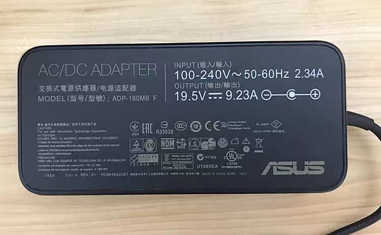 純正新品 Asus エイスース ADP-180MB F ACアダプター A17-180P1A A17-180P4A A15-180P1A 19.5V 9.23A 180W コネクタ：外径5.5MM*2.5MM 電源ケーブル付属