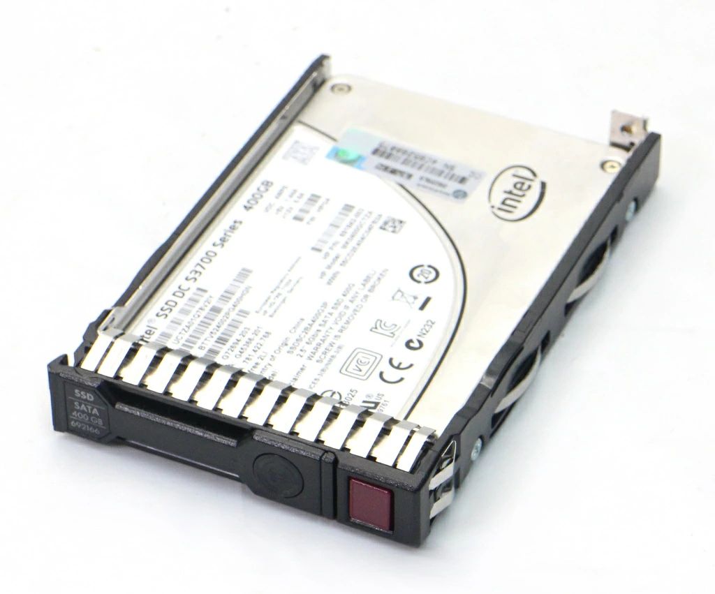 hp 692166-001 SSDSC2BA400G3P 400GB MLC ME SC SSD 2.5インチ SATA ProLiant Gen8シリーズ等対応 HDDマウンタ付 動作確認済 【中古】【