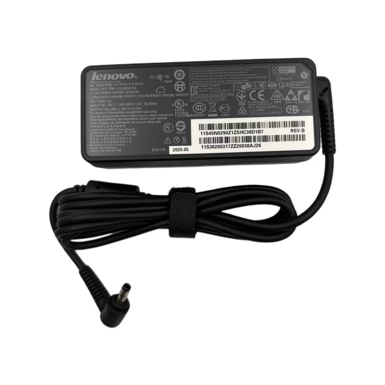 Chargers - Lenovo 純正 65W ACアダプター 4X21K07721 20V 3.25A IdeaPad Slim 170 370i 550 C340 L340-15API 710s 510s 310 110 100 100s YOGA 710 510 Flex 4 1480 1580 ADLX65CLGU2A 5A10K78745 Slim 3 15ABR8 対応 プラグ 4.0×1.7mm