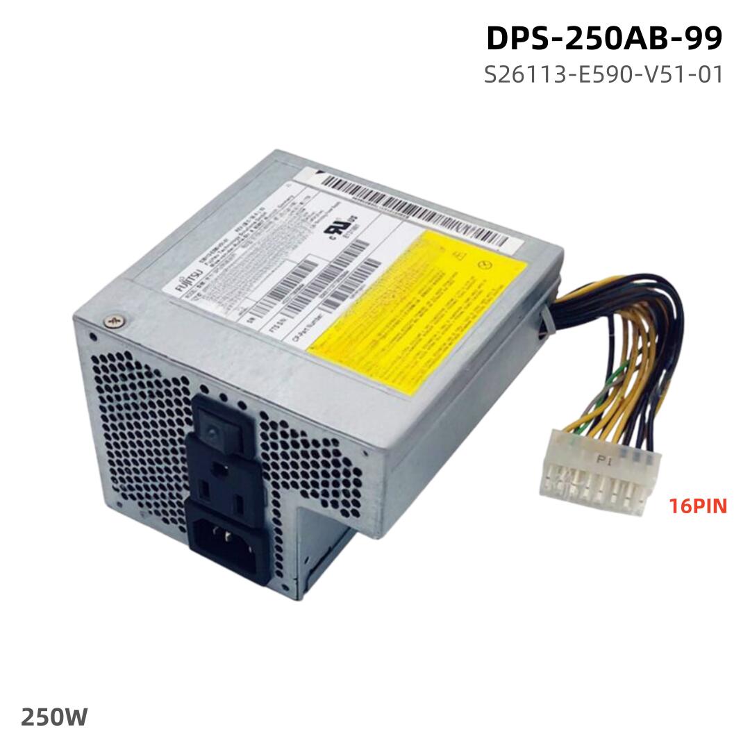 純正 富士通 FUJITSU ESPRIMO D586/ D587/ D556用DPS-250AB-99 DPS-250AB-99 B 250W 対応 16-Pin ATX内蔵電源ユニット S26113-E590-V50-01 S26113-E590-V51-01 S26113-E590-V71-01 PCケース電源装置 100-125V対応 修理/交換パーツ