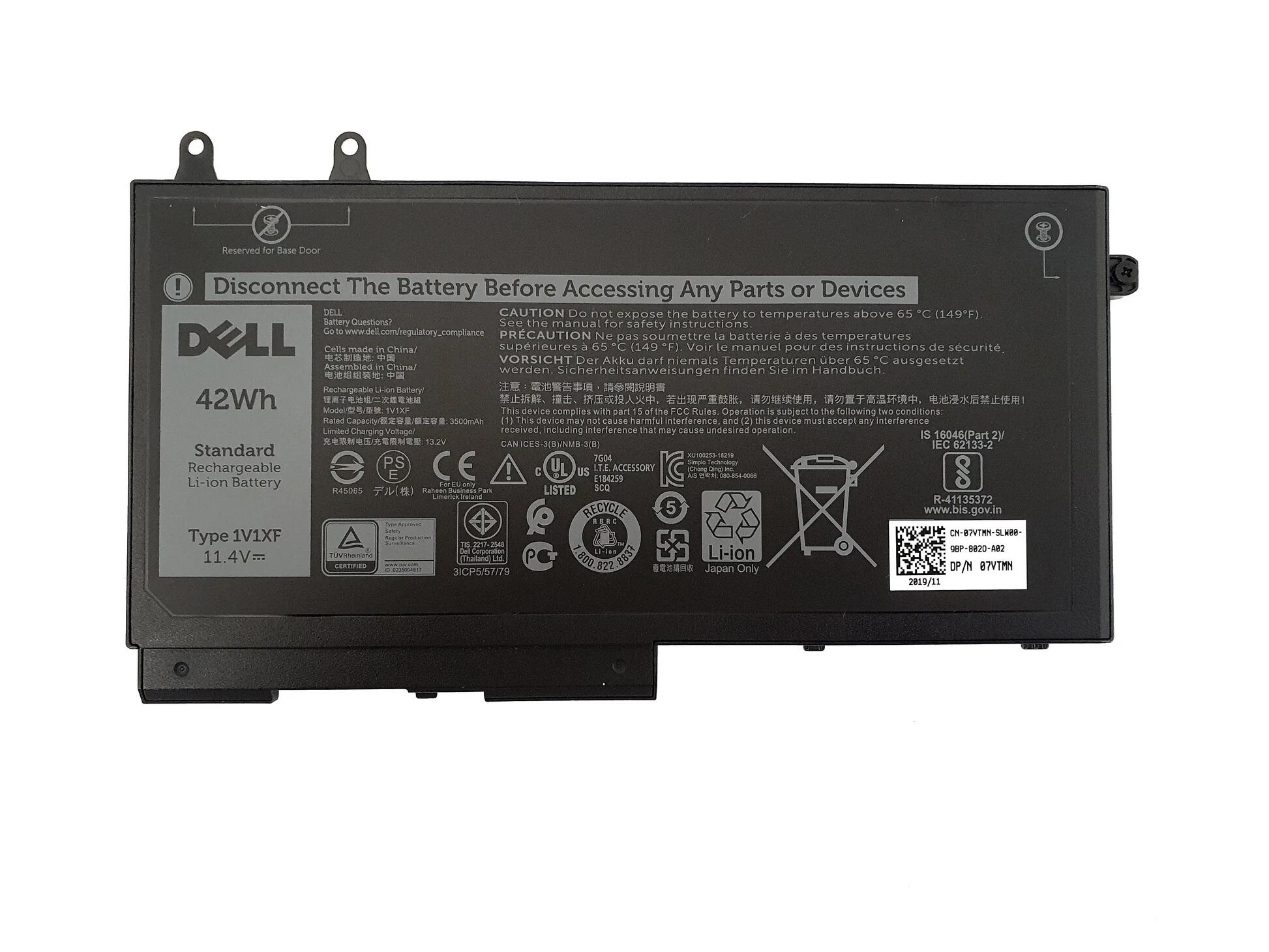 純正新品 Dell デル Latitude 5400 5401 5500 / Precision 3540 用 バッテリー 1V1XF 42Wh 11.4V