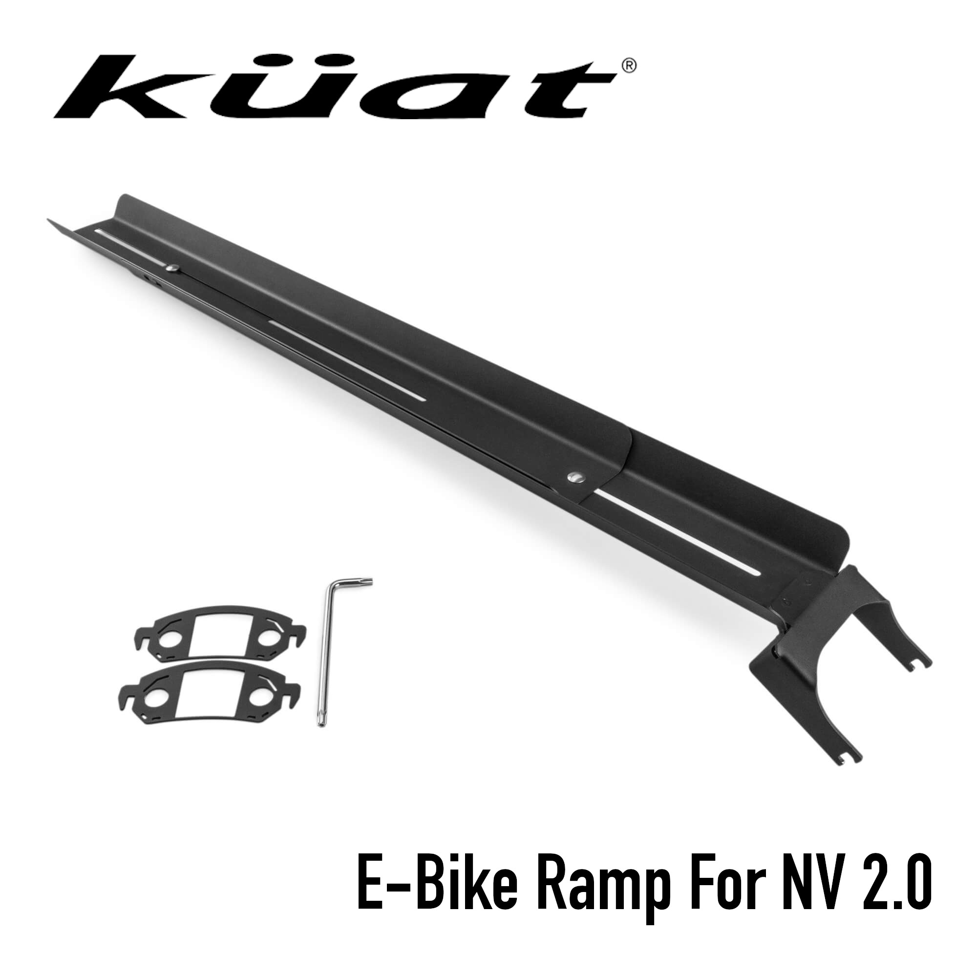 Kuat クアット NV 2.0シリーズ用 E-Bike Ramp 電動アシストバイク 積載スロープ e-MTB フルサスバイク マットブラック ヒッチラック積載補助 1