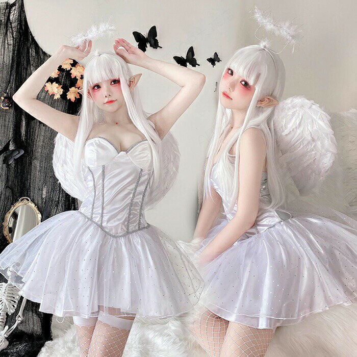 Rakuten - ハロウィン コスプレ 天使 エンジェル 羽根 羽 妖精 悪魔 デビル 小悪魔 魔女 ゴシック 可愛い コスチューム ファッション セクシー 少女 ガール 女性 女の人 レディース エルフ耳 小悪魔 魅力的な 美しい 撮影 写真 雰囲気 芸術 ダンス