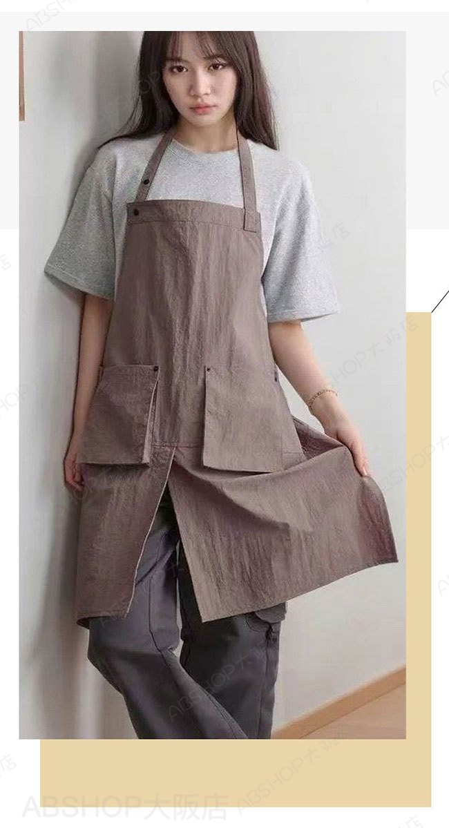 【送料無料】エプロン ロング丈 撥水加工 防水 防汚 薄手 通気性 男女兼用 ユニセ...