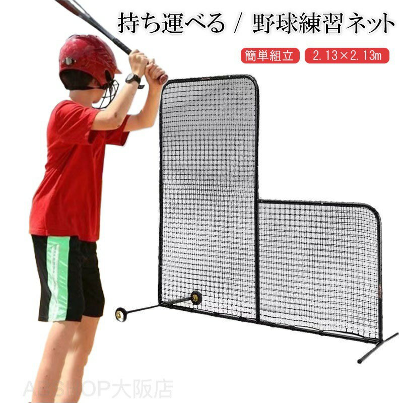 野球練習ネット バッティングネット ピッチングネット 打撃 投球 ボール受けネット バッティングティー付 収納用バッグ付 折り畳み式 組立簡単