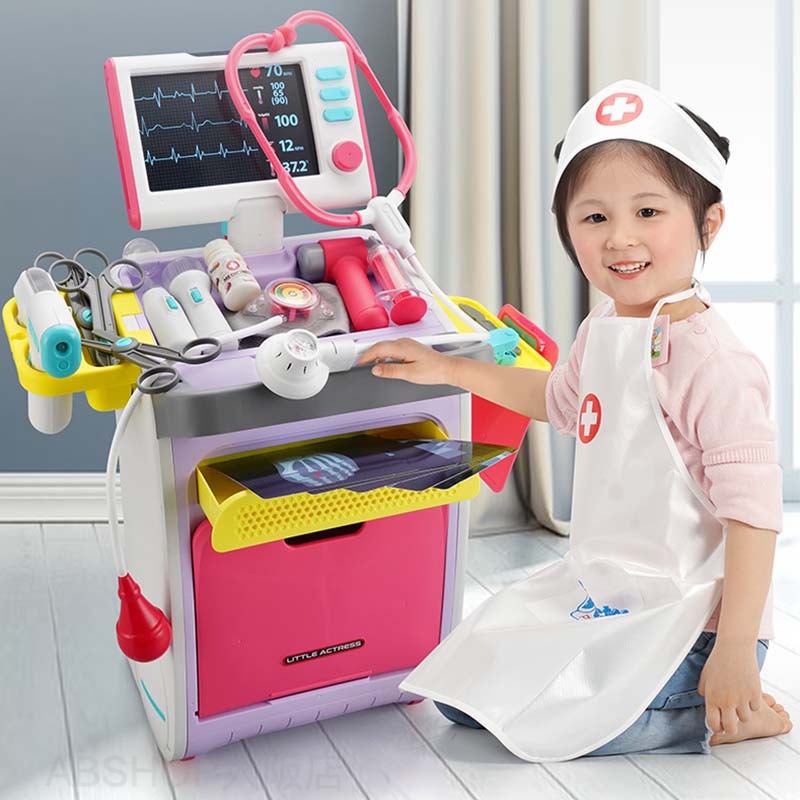 ABSHOP大阪店のお医者さんセット 21点 お医者さんごっこ 子供ドクターコート 帽子 お医者さんおもちゃ 歯医者ごっこ遊び おままごと遊び 医療キット ミニドクター おもちゃ 介護おもちゃ 医者のロールプレイング 知育おもちゃ レントゲン検査 医療機器おもちゃ 社会性 言語力 想像力育ち｜アングル2
